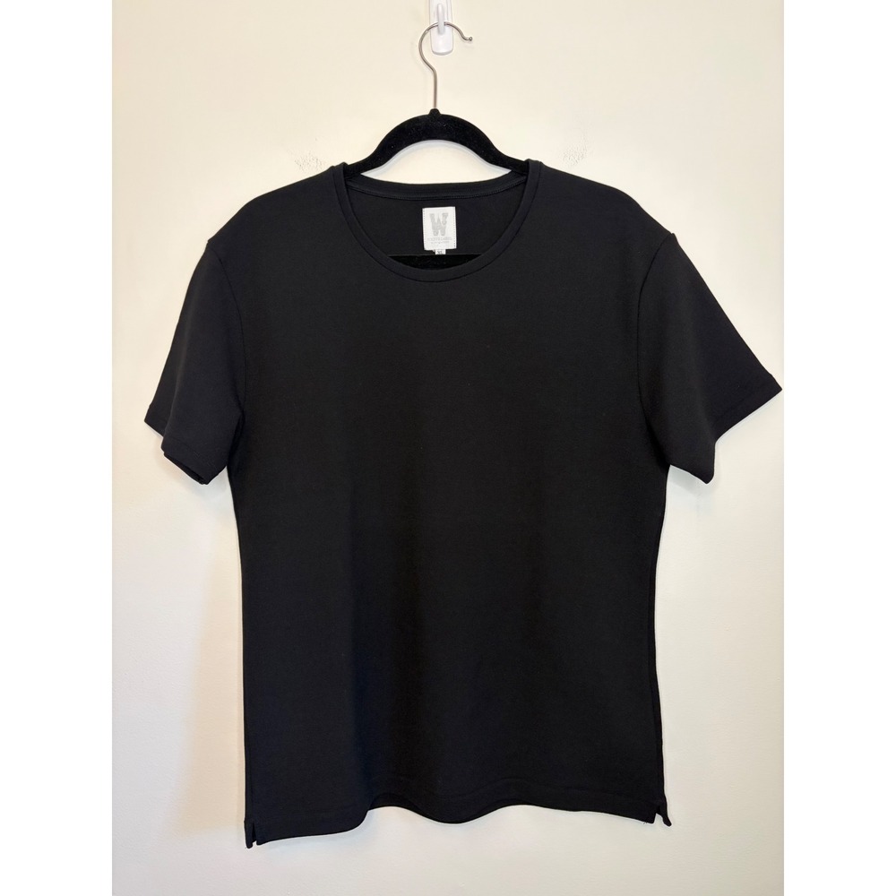 United Arrows White Label Mens Black Short Sleeve T-Shirt Japanese XL Fits US M